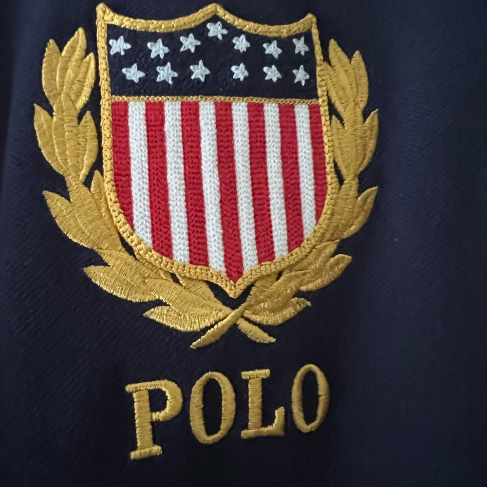 Ralph Lauren Dark Blue Polo with White Accent - Picture 4 of 4